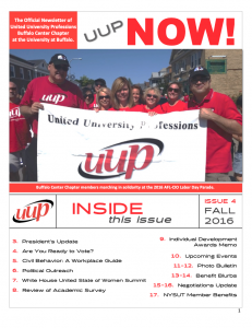 Cover of UUP Now Fall 2016