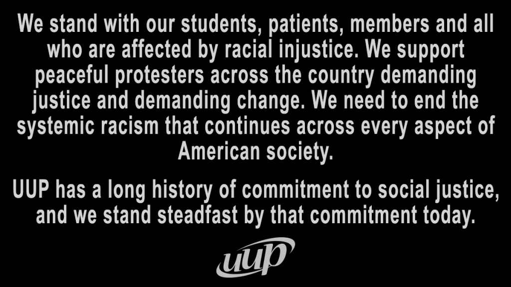 e stand with our students, patients and members affected by these injustices and with peaceful protesters across the country demanding justice and demanding change. It is long past the time when racist institutions are reformed to reflect the ideals of a society that claims to believe in equality and justice for all.