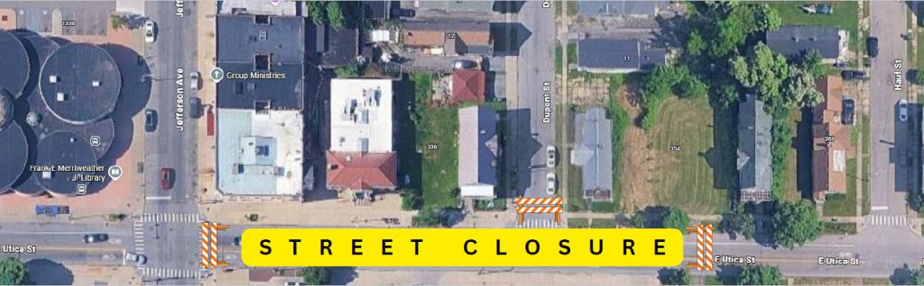 Image map of street closure