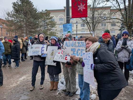 People at a recent rally