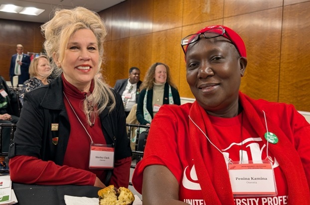 UUP Oneonta Chapter President Shirley Clark and Academic Delegate Penina Kamina