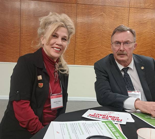 UUP Oneonta President Shirley Clark with NYS Assemblyman Brian Miller at Advocacy Day