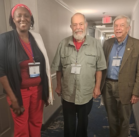 Three UUP Oneonta delegates smile for the camera 