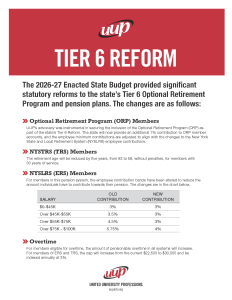 Tier 6 one pager provided by UUP. Details in the post.